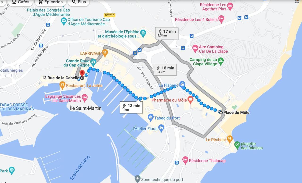 Port Brescou, T3 En Duplex Climatise, Superbe Vue Sur Le Port Apartment Agde Luaran gambar