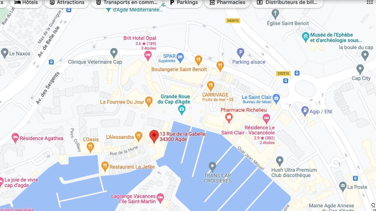Port Brescou, T3 En Duplex Climatise, Superbe Vue Sur Le Port Apartment Agde Luaran gambar